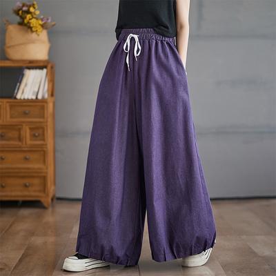 DIMANAF Summer Plus Size Women 2024 Long Pants Trousers Loose Wide Leg Pants Casual Solid Large Size Jeans