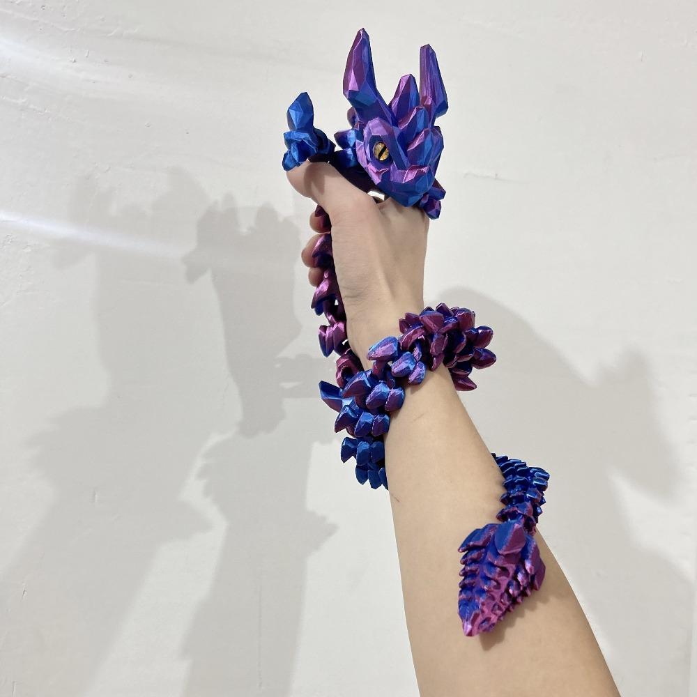 Glow In The Dark 3D Printed Horned Dragon Simulation Dragon Ornament Dragon Figurine  Home Decor