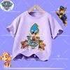 1-12 years old summer Polyester T-shirt for PAW Patrol children's short-sleeved casual top for girls and boys with cartoon print