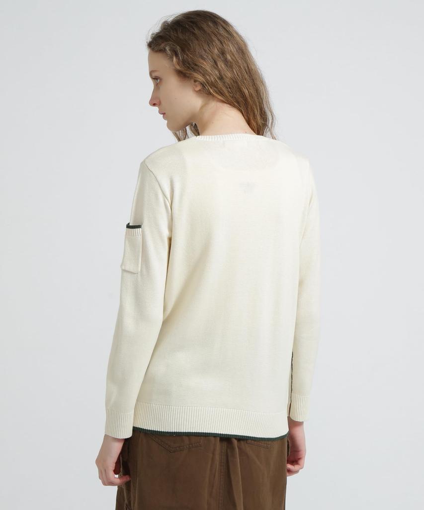 AVIREX FATIGUE KNIT TOP Ladies S 033 Off White 783-5240605