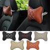 Pu Car Seats Neck Pillow Breathable Auto Head Neck Rest Cushion Neck Support Cervical Headrest Soft Car Pillow Backcolor Random