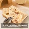 Wooden Hamster Foraging Tray Boredom Breaker Small Pet Toy Smooth Edges