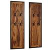 Day and Night - Day and Night Coat Racks 2 Pcs Solid Sheesham Wood