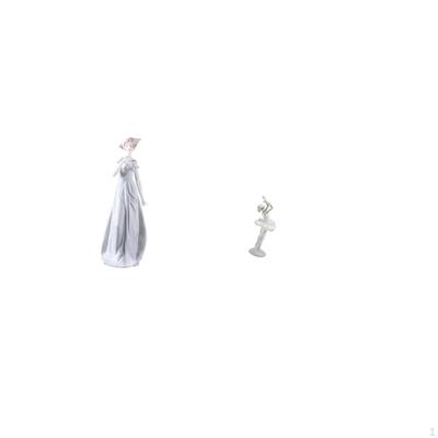 Porcelain Statue Modern Nordic Lady Figurine Creative Art Sculpture for Shelf Desk Bedroom Office