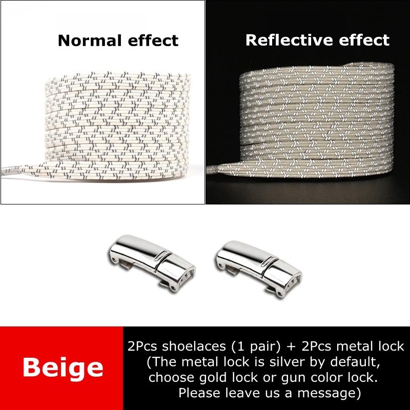 Magnetic Shoelaces for Sneakers Elastic Laces Without Ties Kids Adult Quick Shoe Lace Reflective No Tie Shoe Laces Rubber Bands