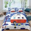 Felice Campeggio Stile Rustico Stile Camper Copripiumino Federa Set Biancheria da Letto Coperta Quilt Letto Matrimoniale Tessile per la Casa Regalo di Lusso36
