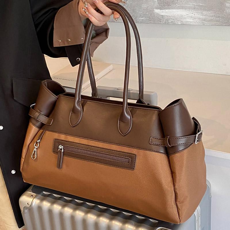 Large Capacity Women's Bag Patchwork Work Traveler One Shoulder Retro Ladies' Travel Bags New