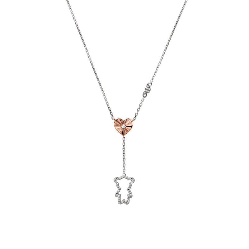 Emporio Armani Bear Series Heart Bear Necklace Women necklace Silver EG3620040 Basic Packaging-Box