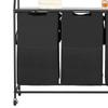 VEVOR 2 Tiers Laundry Sorter, Tall Laundry Hamper with Metal Frame and Wooden Tabletop
