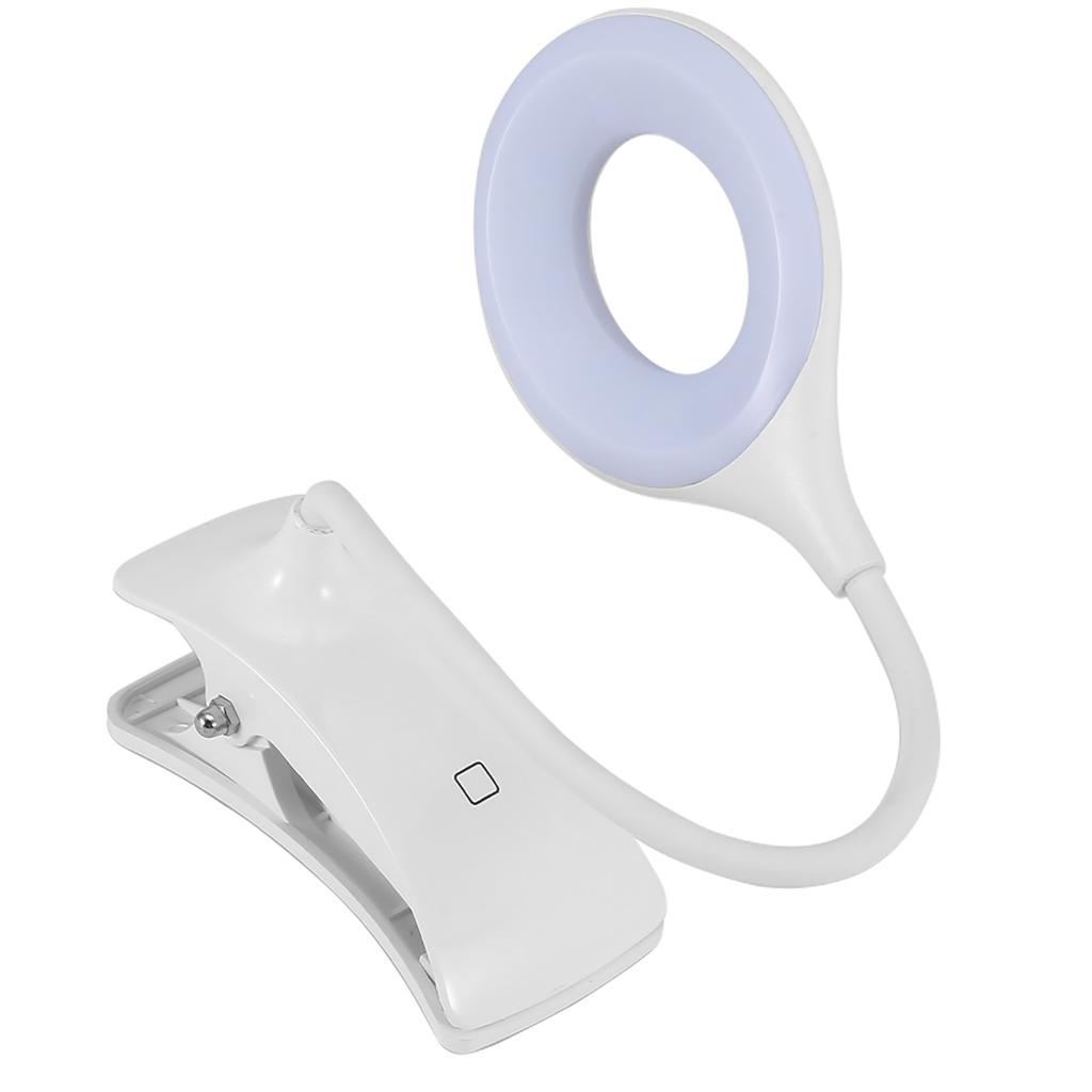 Rechargeable Clip on Clamp LED Lights Desk Table Lamp Eye Care for Reading Study Lighting