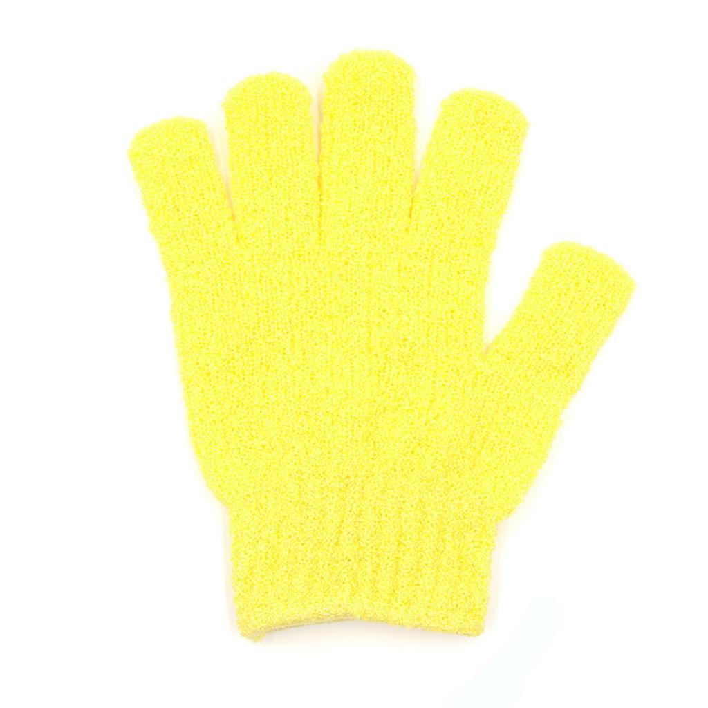 Exfoliating Glove Polyester 5?Finger Design Body Scrub Wash Mitt for Deep Cleaning
