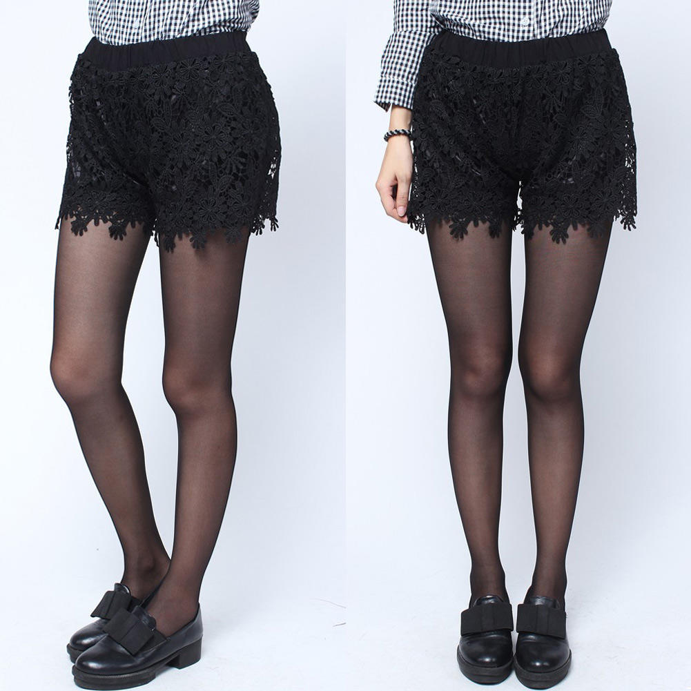 plus size lace shorts