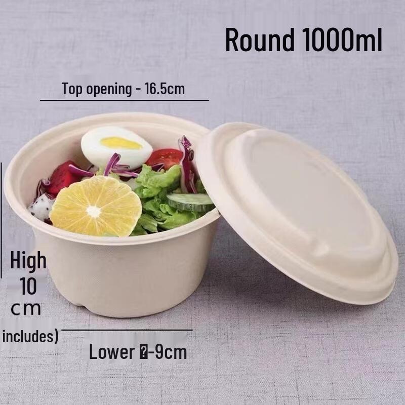 Wheat Straw Biodegradable Disposable Round Bowls