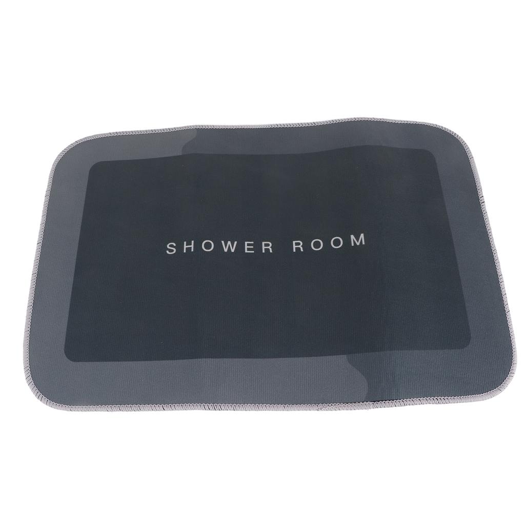 Bathroom Mat Modern Absorbent Quick Dry Bathroom Rug Entrance Door Antislip Mat Light Gray Ellipse