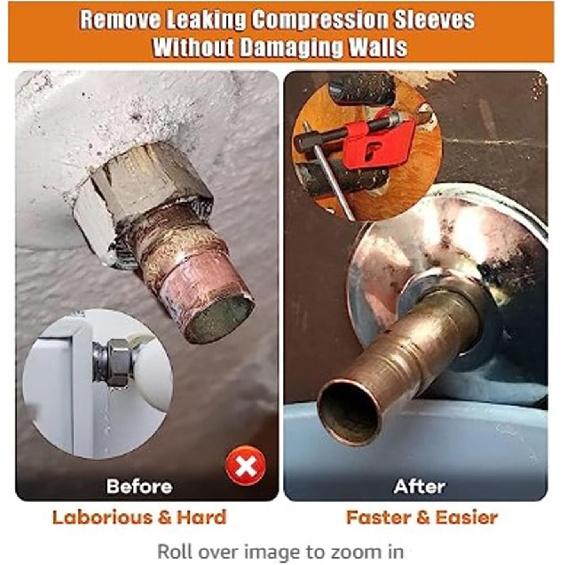 Klemmhülsen-Abzieher, Kompressionshülse-Abzieher, Kompressionsring-Entfernungswerkzeug, Winkelstopfen-Entfernungswerkzeug, Kompressionshülse-Abzieher Aluminiumlegierung Entfernen