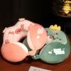 Travel Neck Pillow Cartoon Travel Neck Cushion Undeformable U-Shaped Travel Pillow Portable Airplanes Pillow for Kids Gift