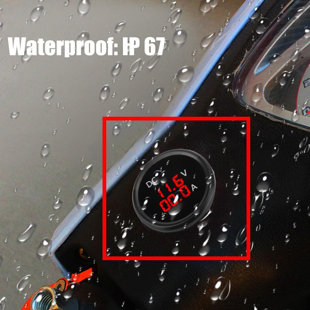 12 24V Digital Voltmeter Ammeter Voltage Current Meter Red LED Display for Car Motorcycle Boat