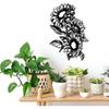 Black Metal Sunflower Wall Art Rustic Farmhouse Home Decor for Living Room Bathroom Garden