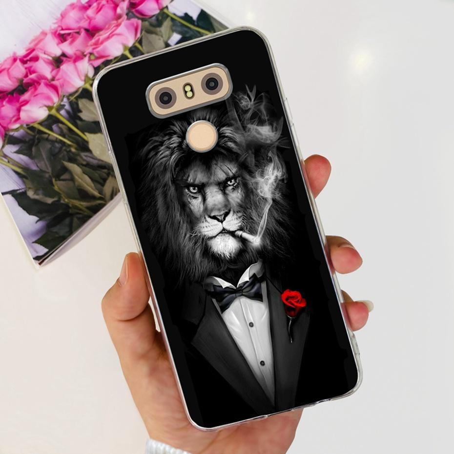 Case For LG Q6 Plus H870 H871 G600L G600K G600S Cute Flower Cat Pattern Soft Silicone TPU Phone Cases For LG G6 G 6 G6plus