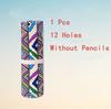 12/24/36/48/72 Hole Colorful Cloth Pencil Case Stationery Pencil Storage Bag Pencil roll School Student Supplies Paint Brush Bag