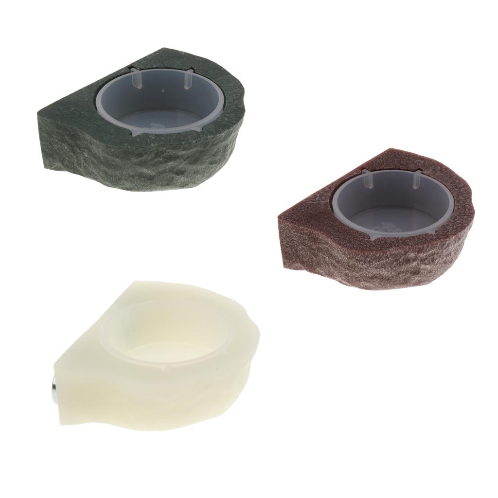 Magnetic Feeding Ledge Plastic Gecko Feeder Ledge Food Dish Bowl Feeder for Crested Gecko Accessories Terrarium