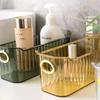 Luxuriöse Desktop-Aufbewahrungsbox Damen Make-up Aufbewahrungsorganizer Aufbewahrungsbehälter für Heimutensilien Kosmetikhalterbox Badezimmerzubehör