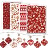 4PCS Christmas Clay Transfer Paper 95x138mm Water Soluble Paper Clay Transfer Sheets for Clay Earring Jewelry Making