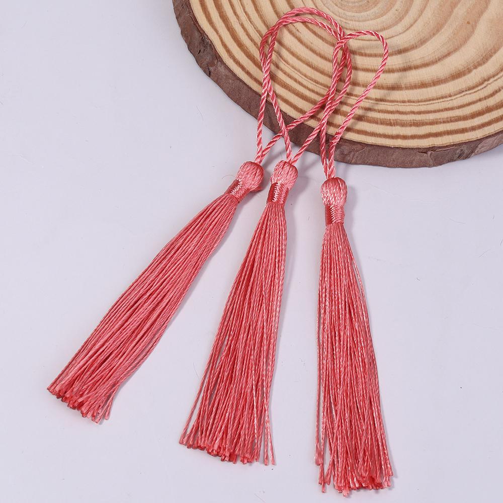 30-100pcs/lot Colorful Polyester Silk Tassel Fringe Cotton Tassels Trim For Sewing Curtains Accessories DIY Bookmark Decoration