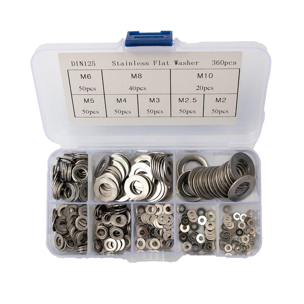 360 шт. плоских шайб из нержавеющей стали — фото 5