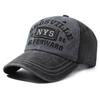 Gewaschene Baumwoll-Baseballkappe mit gestickten NYS-Buchstaben, für alle Jahreszeiten, Denim, gebogener Schirm, Sportmütze, personalisierte Outdoor-Mütze