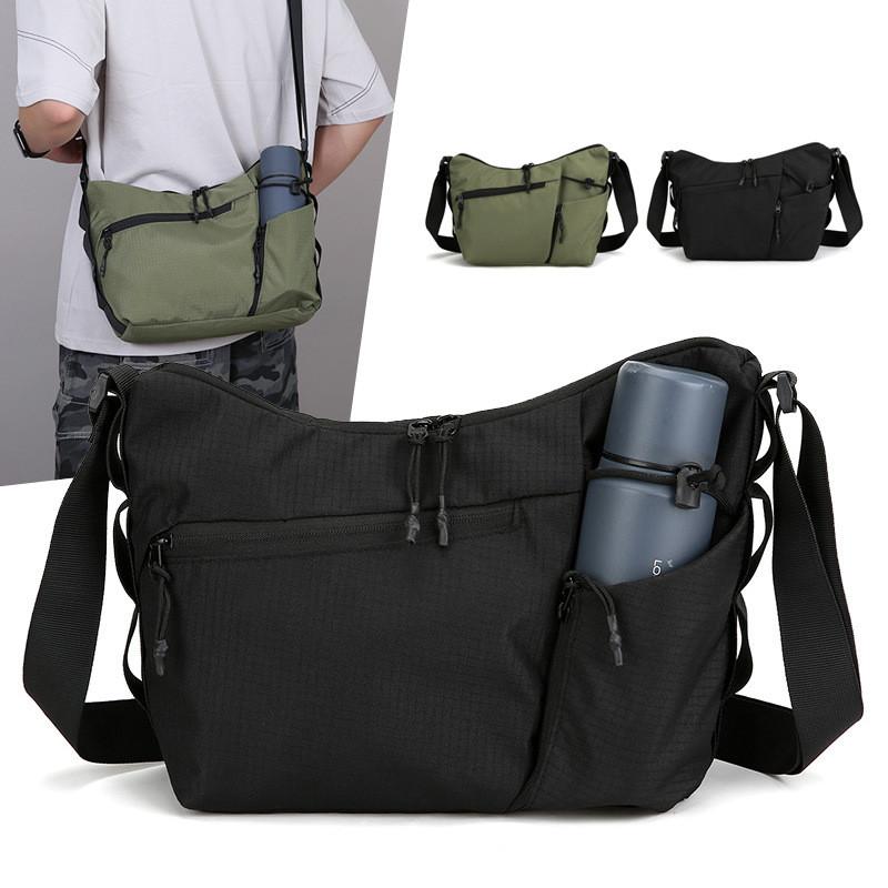 Oxford Fabric Mens Single Shoulder Bag With Waterproof Design For Outdoor Hiking And Cycling