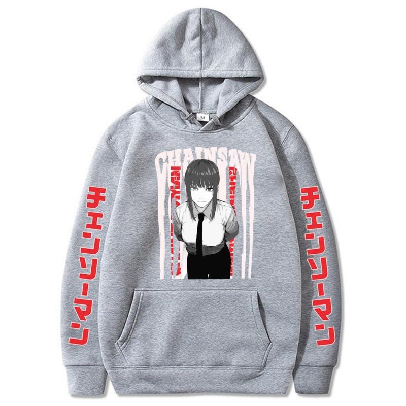 Chainsaw Man Makima Anime Men Hoodies Boys Harajuku Girls Pullover Fancy Music Gift Casual Loose Comfortable Sweatshirt