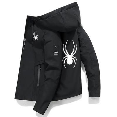 Chaqueta deportiva a prueba de viento para hombre, chaqueta lisa con cremallera, sombrero recto informal de alta calidad, casual simple y de moda, primavera y otoño.