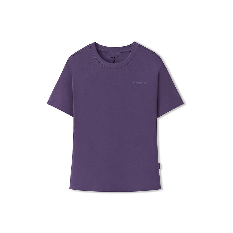 Skechers Moisture-Wicking Breathable Knitted T-Shirt Women tops L226W101-05HS S