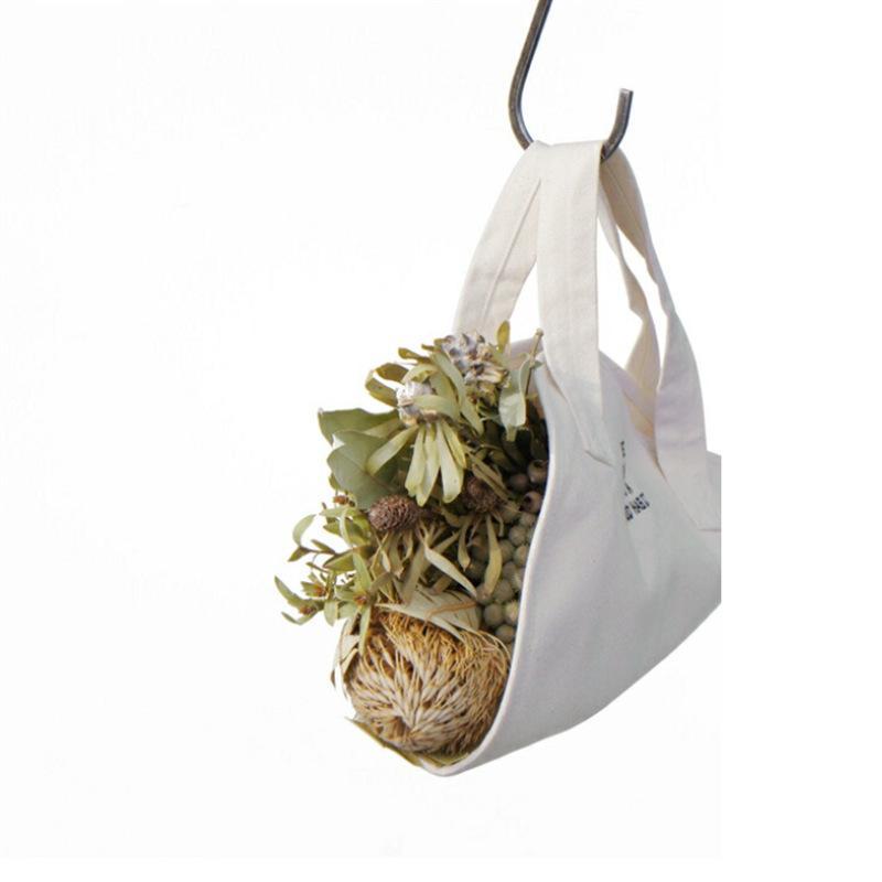 1Pcs New Design Hanging Flower Bouquet Bag With Handle Canvas Floral Bouquet Tote Bag Portable Reusable Flower Carrying Bag