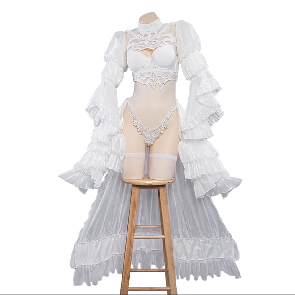 

Лаванда 2B YoRHa 2 Тип B Свадебное платье Косплей Хэллоуин Размер M Нет. Костюм, Костюм, Белый, белый