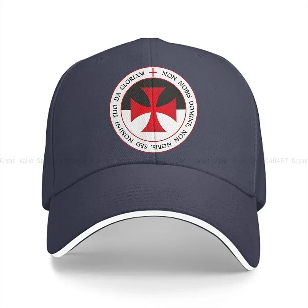 Washed Men's Baseball Cap Cross Christian Crusader Seal Motto Trucker Snapback Caps Dad Hat Knights Templar Golf Hats