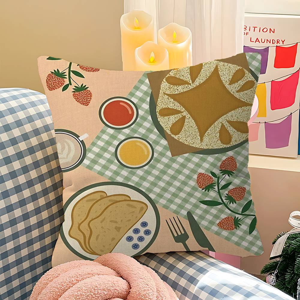 Japanese Foods Whitepaper Pillow Anime Pillow Sofa Bed Head Pillow Cover Cushion Cover 45x45 Cm Fashion