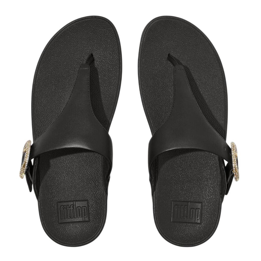 Fit Flop Womens/Ladies Lulu Rhinestone Buckle Leather Sandals