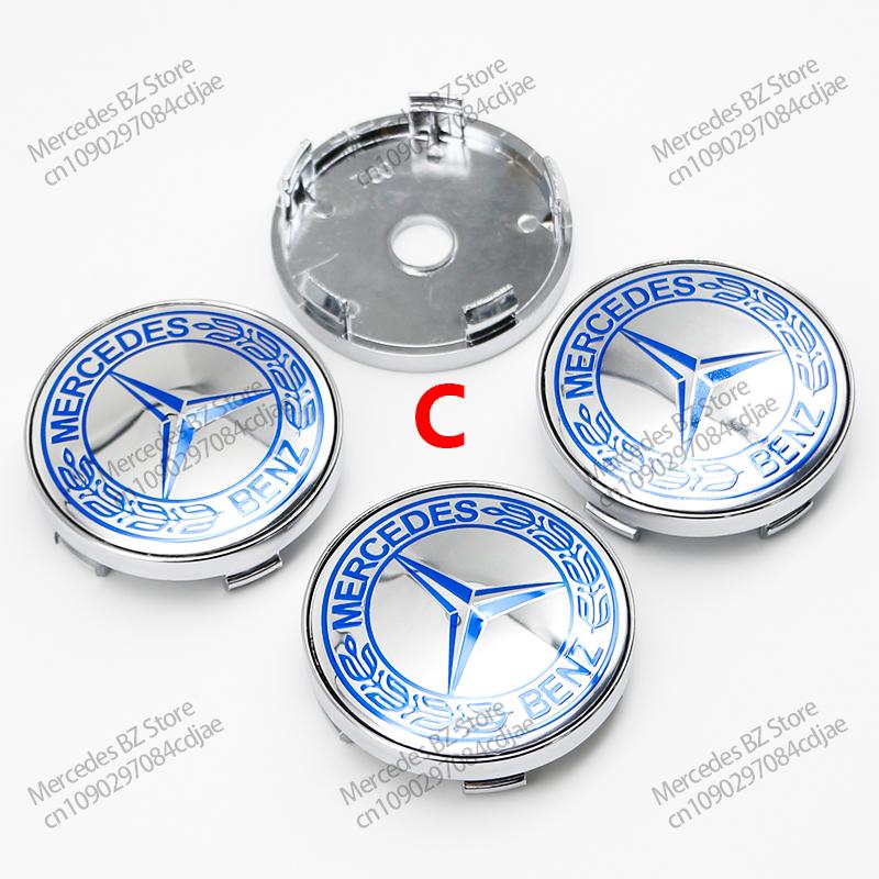 56mm 60mm 65mm 75mm Car Wheel Center Hub Cap Emblem Sticker For Mercedes Benz Mercedes Benz AMG Class W206 W205 W203 GLC CK1