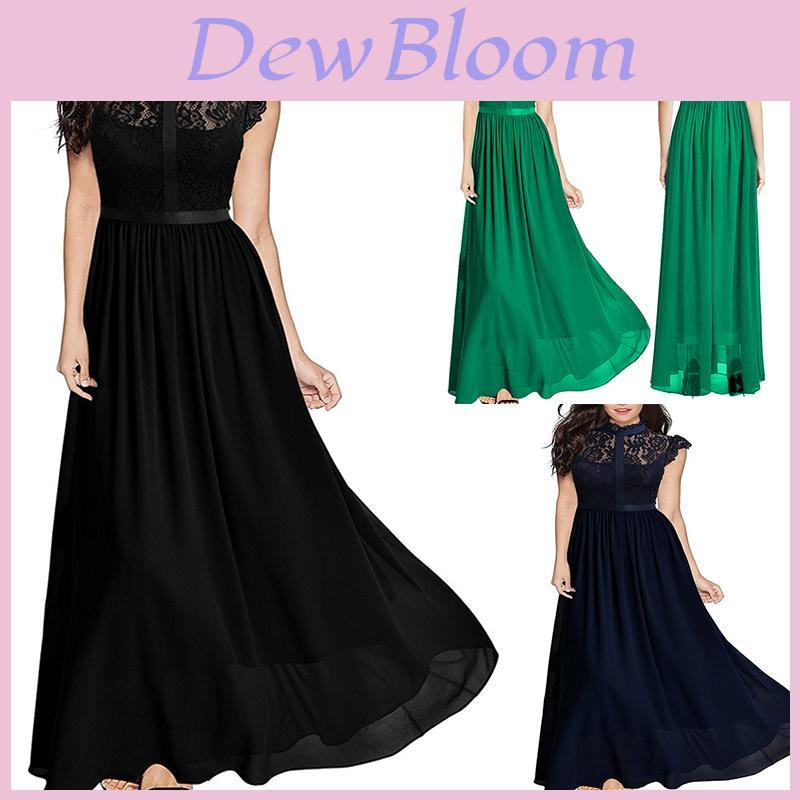Elegante Vestido de Encaje Hueco para Mujer para Fiestas de Cóctel Ocasiones Formales de Noche