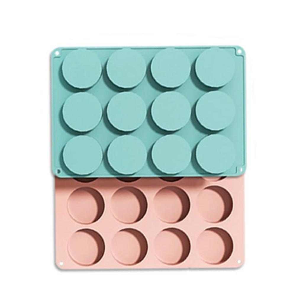 2PCS Round Silicone Mold Multiple Cavity Making Baking Mold for Cake Chocolate Candle Crafts