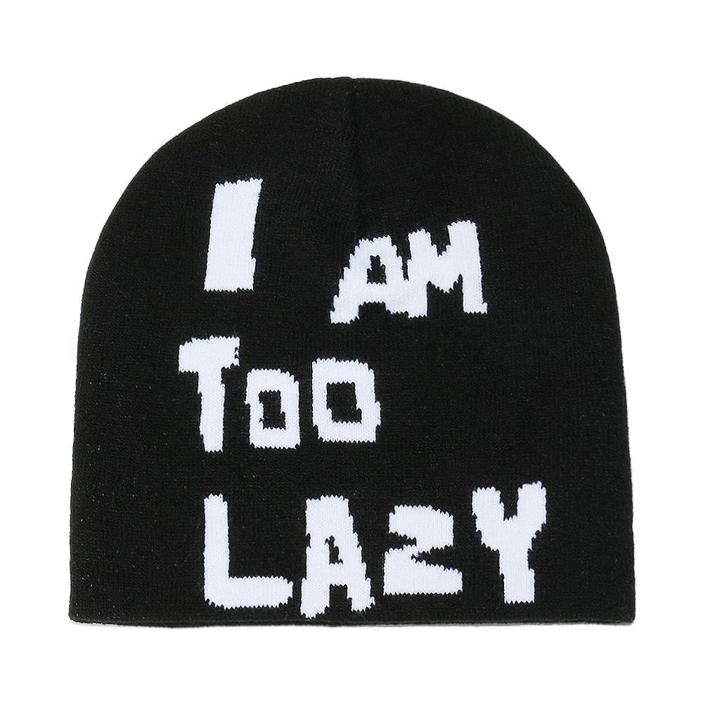 Ins Japanese Korean Version Warm Cold Hat Female Personality Versatile Winter Hat Alphabet Jacquard Knitted Hat Wool Hat Female Winter