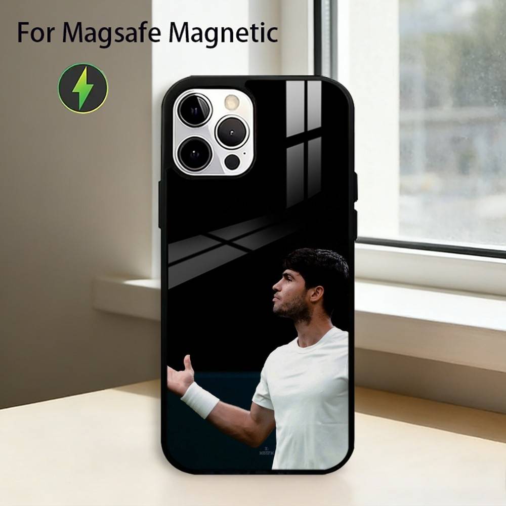 T-Tennis Carlos Alcaraz G-Garfia Phone Case For iPhone17,16,15,14,13,12,11 Plus,Pro Magnetic For Magsafe Wireless Charging