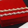 Women Faux Pearl Rhinestone Inlaid Charm Bracelet Bangle Adjustable Jewelry Gift