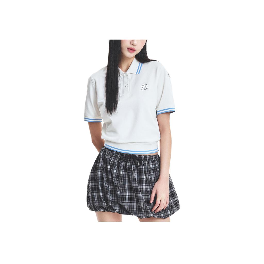 New MLB New York Yankees Polo Shirt Women's White 3FPQB0253-50IVS