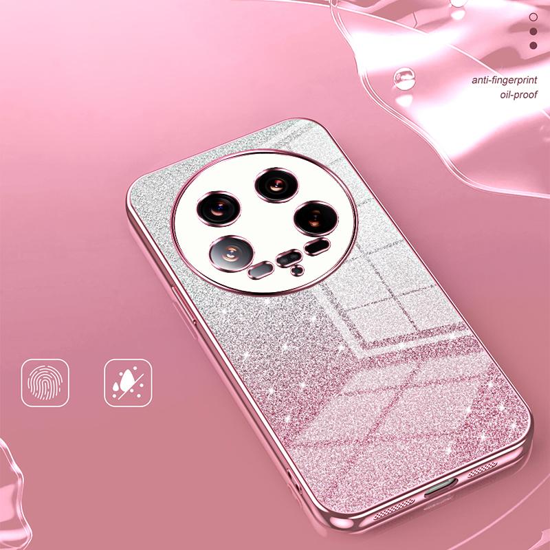 Phone Shell for Xiaomi 14 Ultra Electroplating Design Gradient Glitter Cell Phone Case