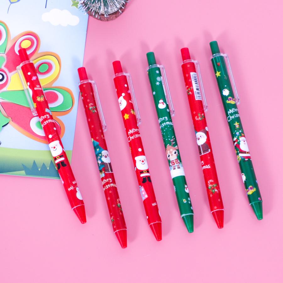 Christmas Student Gift 0.5mm Retractable Ballpoint Pen - Stylish Signature Ink Pen Red Mix