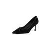 Fashion NEW Spring/Autumn Women Pumps Sheep Suede Leather Shoes for Women Pointed Toe Thin Heel Shoes Elegant Slip-on Bow-knot Shoes