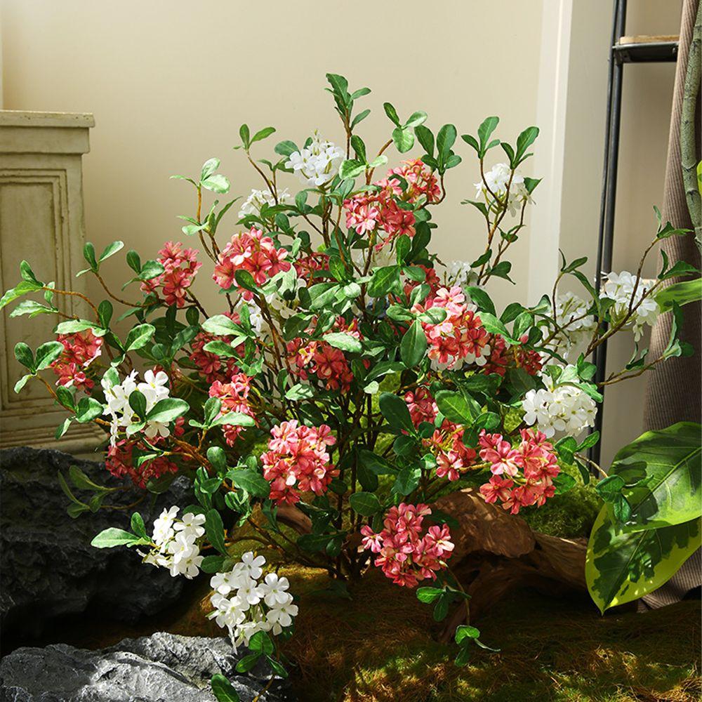 DIY Artificial Blue Mist Flower Long Stem Fake Flowers  Indoor Outdoor Decoration